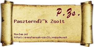 Paszternák Zsolt névjegykártya