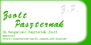 zsolt paszternak business card