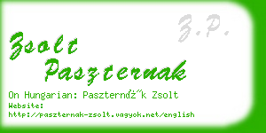 zsolt paszternak business card